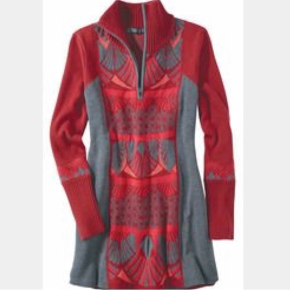 Title Nine Red and Gray Women's Sweater - Picture 2 of 10